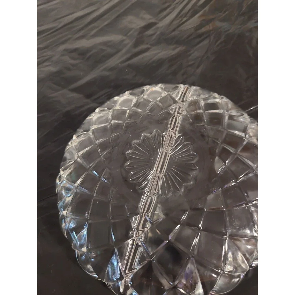 3 Relish/candy Pressed Glass Serving Dishes